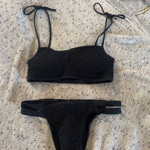 Abercrombie and Fitch Black Bikini Set